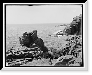 Historic Framed Print, Devil's Pulpit, Bald Head Cliff, York, Maine - 2,  17-7/8" x 21-7/8"