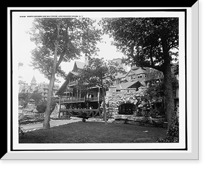 Porte cochere and balconies, Lake Mohonk Mountain House, N.Y, Antique Poster