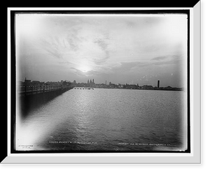 Historic Framed Print, Sunset at St. Augustine, Fla.,  17-7/8" x 21-7/8"