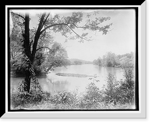 Historic Framed Print, The French Broad at the Swannanoa, Asheville, N.C.,  17-7/8" x 21-7/8"