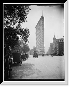 Historic Framed Print, Flat-Iron Building [i.e. Flatiron], Fifth Avenue and Broadway, New York,  17-7/8" x 21-7/8"
