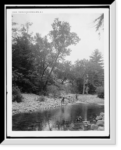Historic Framed Print, Fishing in the Catskill Mts., N.Y.,  17-7/8" x 21-7/8"