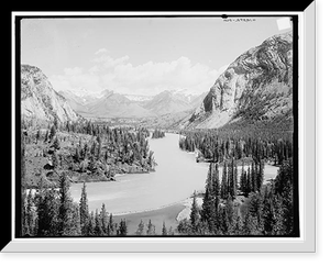 Bow River Valley down from Banff Springs Hotel, Canadian National Park, Alberta, Vintage Poster