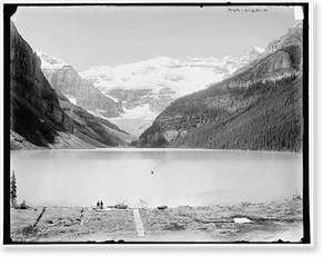 Antique Scenic Print - Lake Louise, Canada - Great Gift for History Buffs