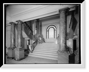 Antique Architecture - Detroit - South stairway, Wayne County Building