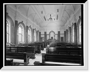 Historic Framed Print, Hall of the Supervisors, Wayne County Building, Detroit,  17-7/8" x 21-7/8"