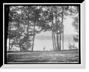 Historic Framed Print, A glimpse of Mirror Lake, Adirondack Mountains,  17-7/8" x 21-7/8"