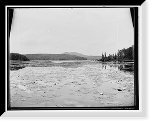 Antique Scenic Print - Adirondacks - Saranac River and Round Lake