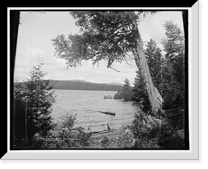 Historic Framed Print, A glimpse of Raquette Lake, Adirondack Mountains,  17-7/8" x 21-7/8"