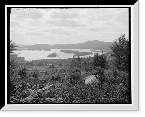 Historic Framed Print, Blue Mountain Lake from Blue Mountain, Adirondack Mountains,  17-7/8" x 21-7/8"