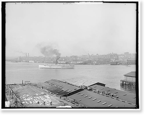 Historic Maritime - Massachusetts - Boston harbor from East Boston