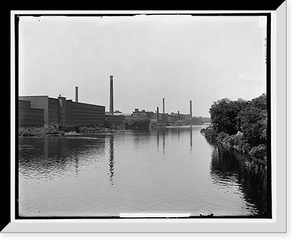 Historic Framed Print, Mills on the Merrimack River, Lowell, Mass.,  17-7/8" x 21-7/8"