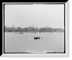 Historic Framed Print, [River front from West Springfield, Springfield, Mass.],  17-7/8" x 21-7/8"