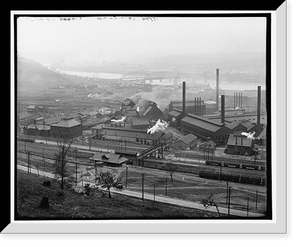 Historic Framed Print, Edgar Thomson [i.e. Thompson] Works, Braddock, Pa. - 7,  17-7/8" x 21-7/8"