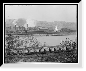 Historic Framed Print, Edgar Thomson [i.e. Thompson] Works, Braddock, Pa. - 12,  17-7/8" x 21-7/8"