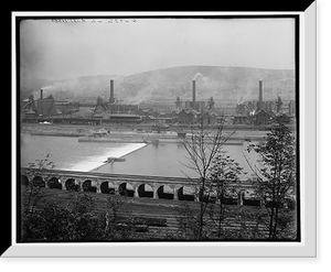 Historic Framed Print, Edgar Thomson [i.e. Thompson] Works, Braddock, Pa. - 14,  17-7/8" x 21-7/8"