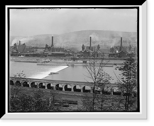 Historic Framed Print, Edgar Thomson [i.e. Thompson] Works, Braddock, Pa. - 16,  17-7/8" x 21-7/8"