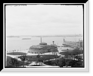 Historic Framed Print, N.Y. harbor from the Battery - 3,  17-7/8" x 21-7/8"