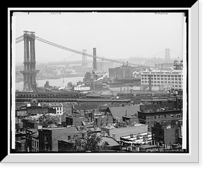 Historic Framed Print, New York skyline,  17-7/8" x 21-7/8"