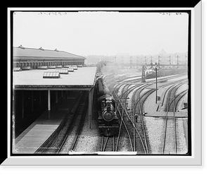 Historic Framed Print, Switch yards, Union Station, Washington, D.C. - 3,  17-7/8" x 21-7/8"
