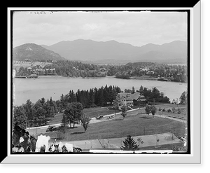 Historic Framed Print, Lake Placid and Mirror Lake, Adirondack Mts., N.Y. - 2,  17-7/8" x 21-7/8"