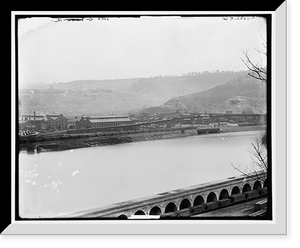 Historic Framed Print, Edgar Thomson [i.e. Thompson] Works, Carnegie Steel Co., Braddock, Pa.,  17-7/8" x 21-7/8"