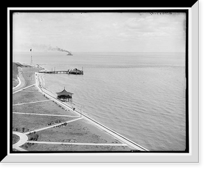 Historic Framed Print, Fort Monroe and entrance to Hampton Roads, Va. - 5,  17-7/8" x 21-7/8"