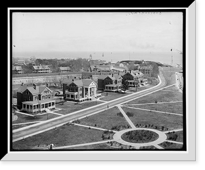 Historic Framed Print, Fort Monroe and entrance to Hampton Roads, Va. - 6,  17-7/8" x 21-7/8"
