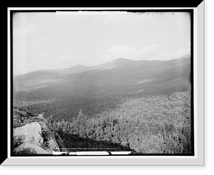 Historic Framed Print, Franconia Notch from artist's bluff, White Mts., N.H. - 4,  17-7/8" x 21-7/8"