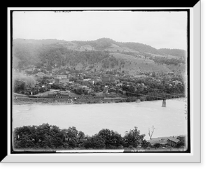 Historic Framed Print, Hinton and the New River, W. Va. - 3,  17-7/8" x 21-7/8"