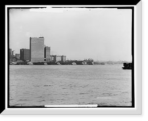 New York sky line from New Jersey, Vintage Print