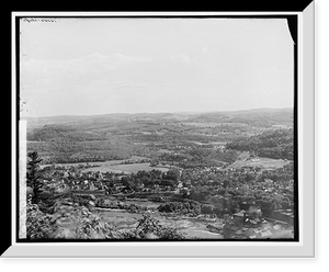 Historic Framed Print, Conn. [i.e. Connecticut River] Valley at Bellows Falls, S.W. from Fall Mt.,  17-7/8" x 21-7/8"