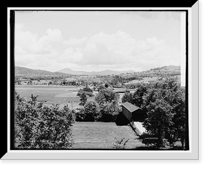 Historic Framed Print, Mt. Pico, Mt. Killington, and Mt. Shrewsbury from Rutland R.R., Green Mountains,  17-7/8" x 21-7/8"