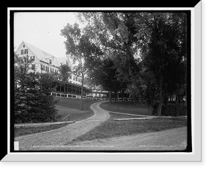 Historic Framed Print, Entrance to grounds, Hyde Manor, Green Mountains,  17-7/8" x 21-7/8"