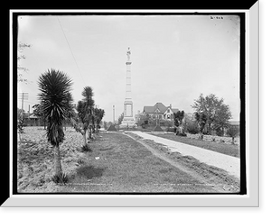 Historic Framed Print, Confederate Monument, Pensacola, Fla.,  17-7/8" x 21-7/8"