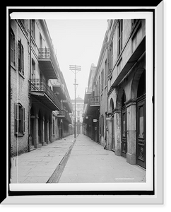 Historic Framed Print, [Exchange Alley and entrance to Royal Hotel, New Orleans, La.],  17-7/8" x 21-7/8"