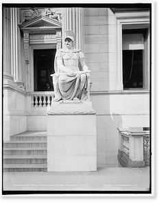 Vintage Building Photo - New York City - Statue Force, Appellate Court