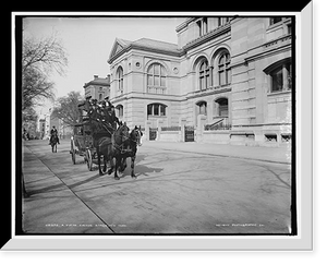 Historic Framed Print, A Fifth Avenue stage, New York,  17-7/8" x 21-7/8"