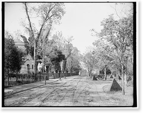 Black & White Photo - Augusta, Georgia - Old storehouse and officers'