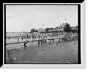 Historic Framed Print, Swimming pool, Belle Isle,  17-7/8" x 21-7/8"