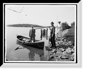 Historic Framed Print, A Morning's catch in the Adirondacks,  17-7/8" x 21-7/8"