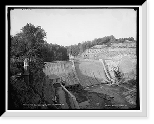 Historic Framed Print, Dam of the Utica Light and Power Co., Trenton chasm, N.Y.,  17-7/8" x 21-7/8"