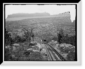Historic Framed Print, Mount Beacon Incline[d] Railway, N.Y. (lookin [sic] down),  17-7/8" x 21-7/8"