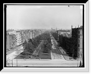 Historic Framed Print, Commonwealth Ave., Boston, Mass. - 2,  17-7/8" x 21-7/8"