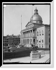 Historic Framed Print, State House, Boston, Mass. - 3,  17-7/8" x 21-7/8"