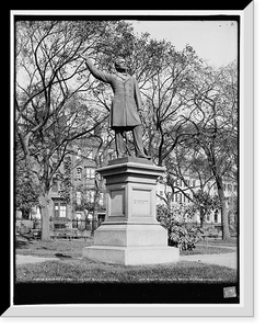 Historic Framed Print, Edward Everett statue, Boston, Mass.,  17-7/8" x 21-7/8"
