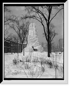 Historic Framed Print, Fountain of ice, Washington Boulevard, Detroit, Mich.,  17-7/8" x 21-7/8"