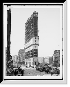 Historic Framed Print, Times Building under construction, New York, N.Y.,  17-7/8" x 21-7/8"