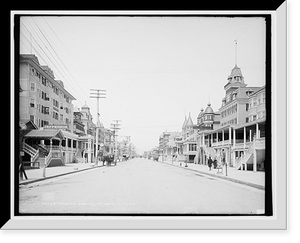 Historic Framed Print, Virginia Avenue, Atlantic City, N.J.,  17-7/8" x 21-7/8"