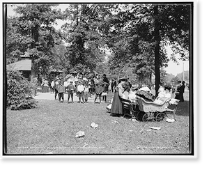 Vintage Landscape - Detroit, Michigan - Children's playground